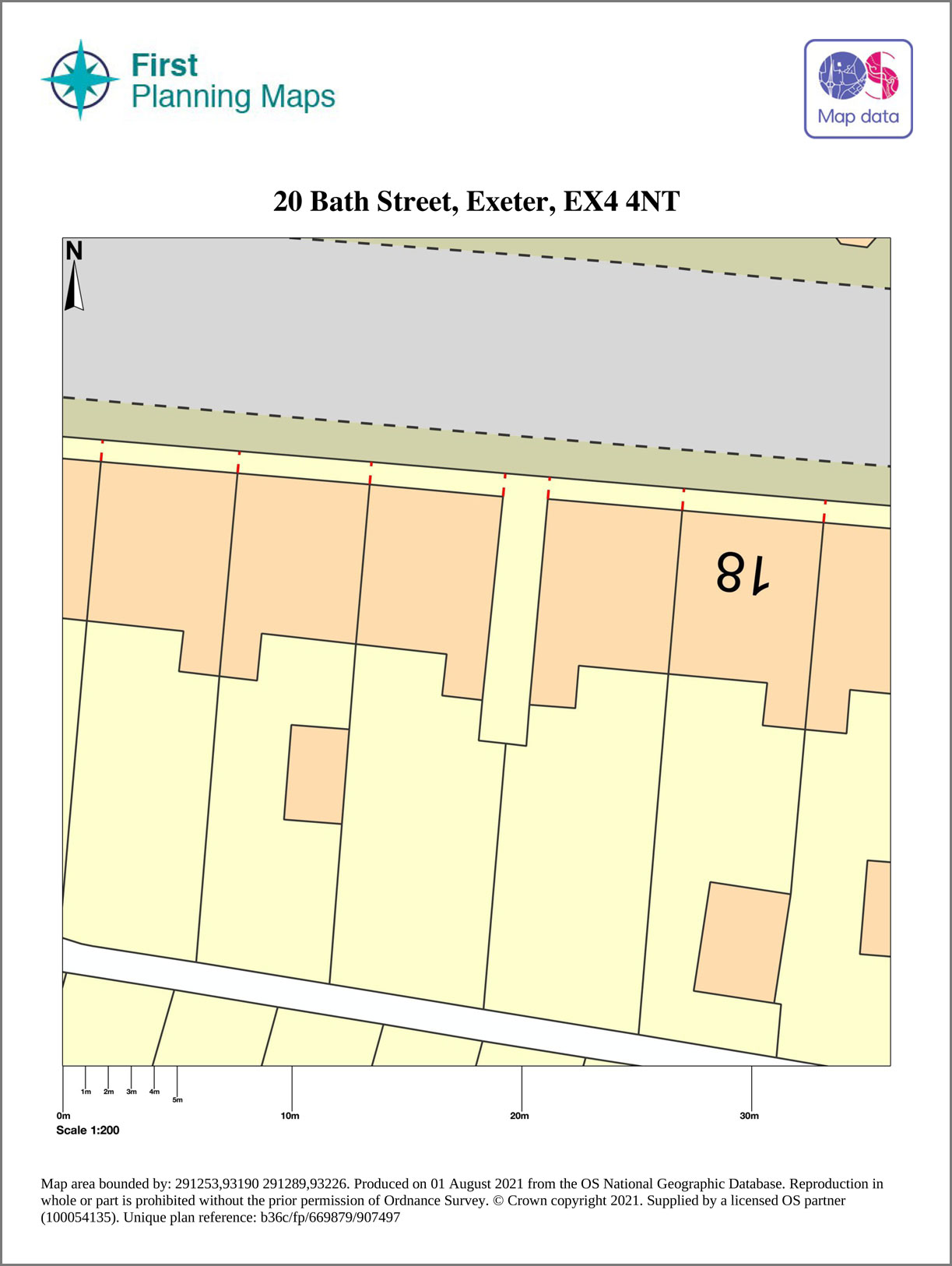 Block Plan based on Ordnance Survey Mastermap Data